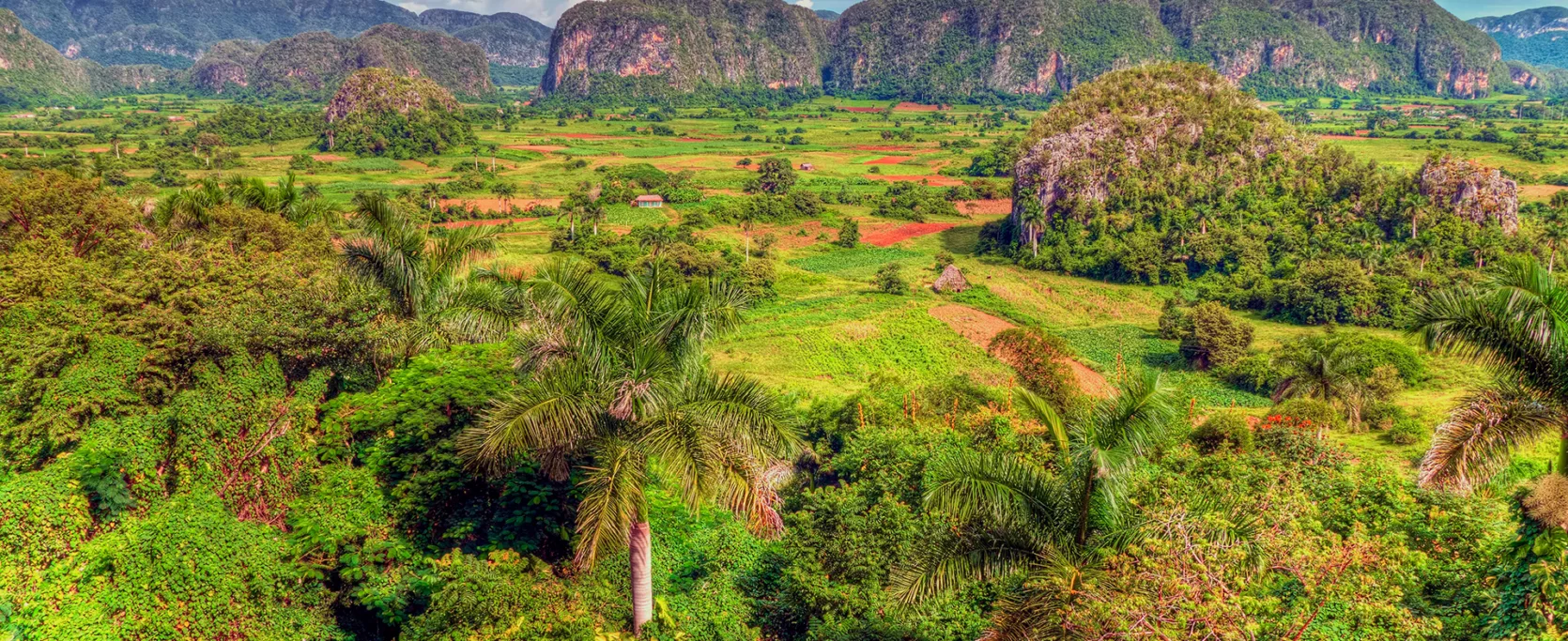 Panoramic View The Vinales Valley In Cuba