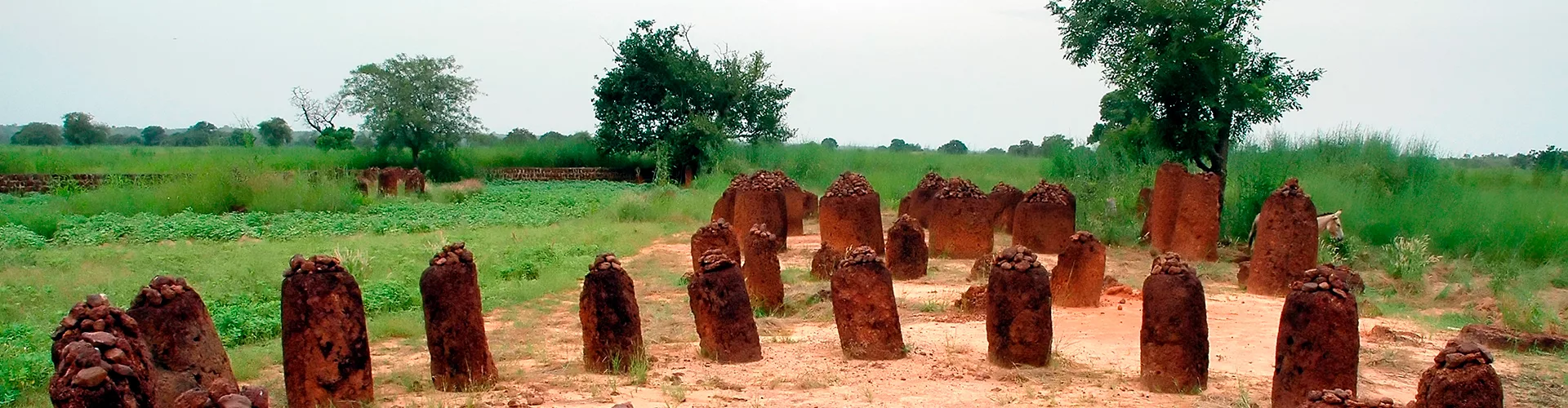 A Horizontal Image Of The Wassu Stone Circles In The Gambia