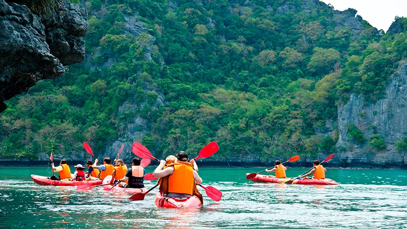 Koh Samui: Kajak ved Angthong Marine National Park