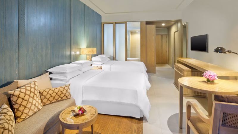 Dusit Thani Krabi Accommodation Deluxe Room Bed Sofa Desk X