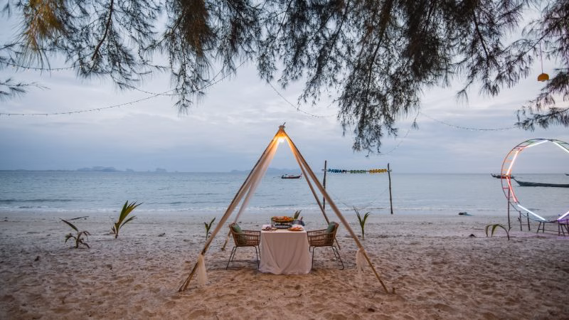 Koh Mook Muk Pawapi Resort Trang Romantic On Beach Setup X