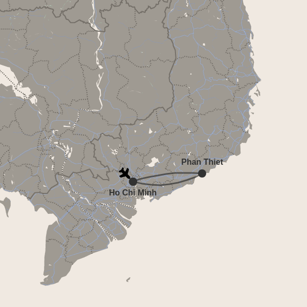 Kort over rejse: 5* Luksus rejse - Storby & strand - Business Class